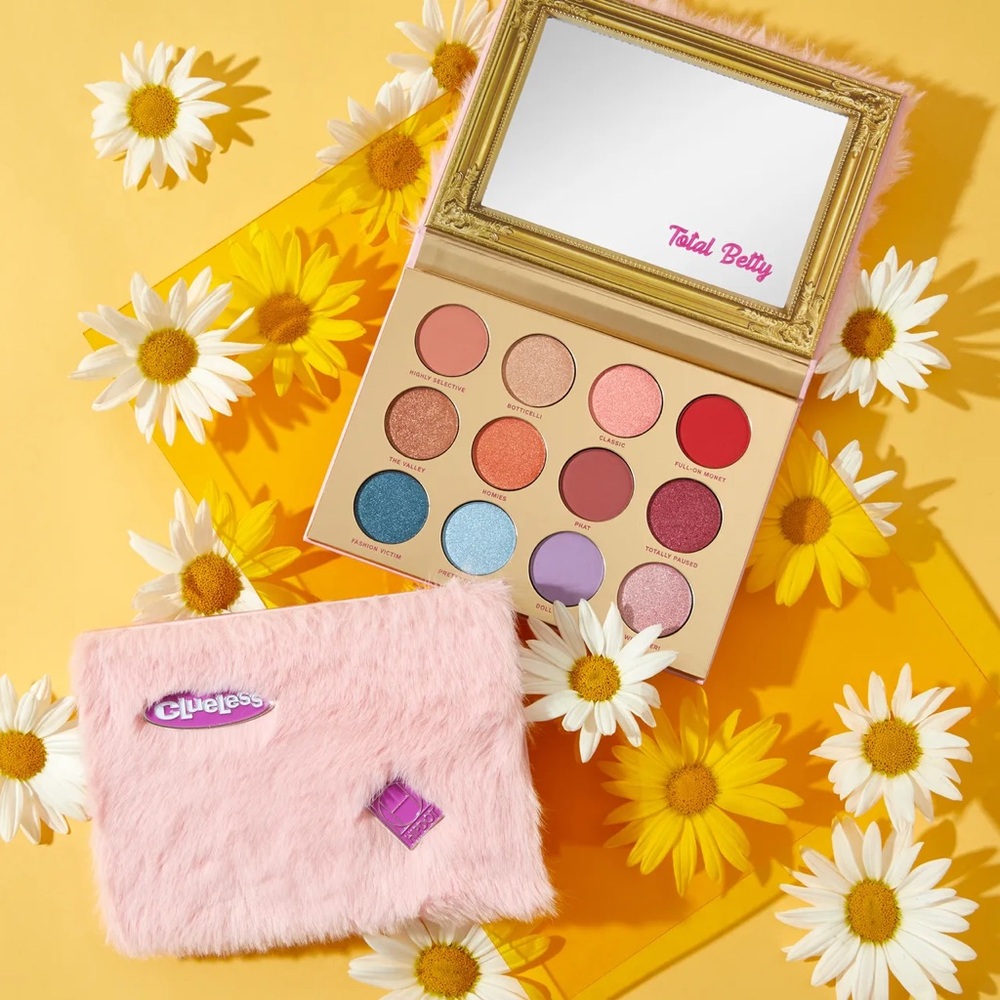 HipDot x Clueless DISCONTINUED The 411 Eyeshadow Palette w/ Pink Faux Fur Cover